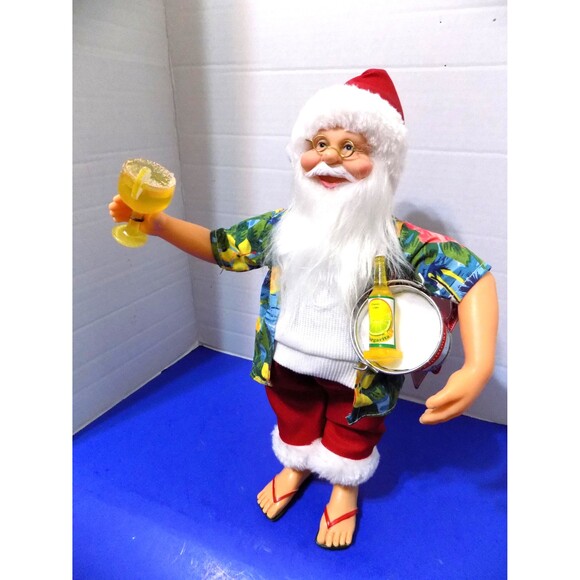 NEW Christmas Coastal Beach Surf Santa Claus Figurine Hawaii Florida Santa Noel - Picture 9 of 9